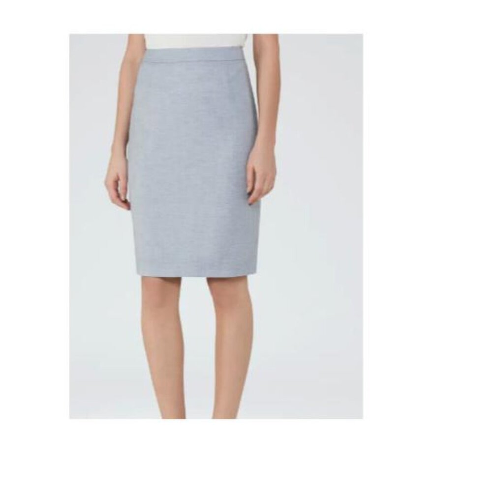 Classy REISS Designer Valentina Blue Salt Tailored Pencil Skirt
